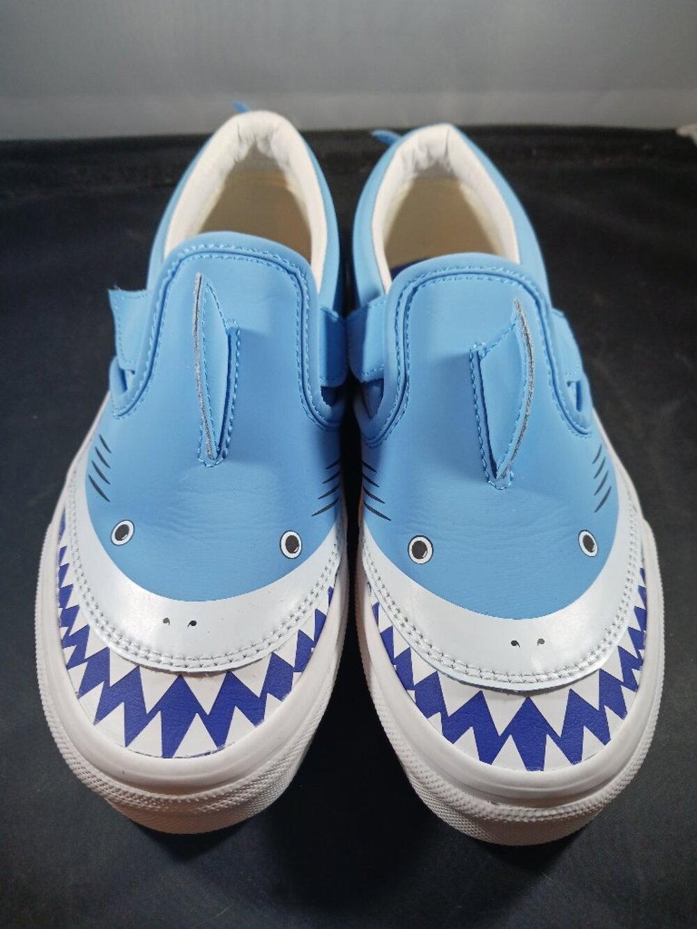 VANS Classic Slip-On Shark Blue Canvas Little Kids Unisex Shoes Size 3